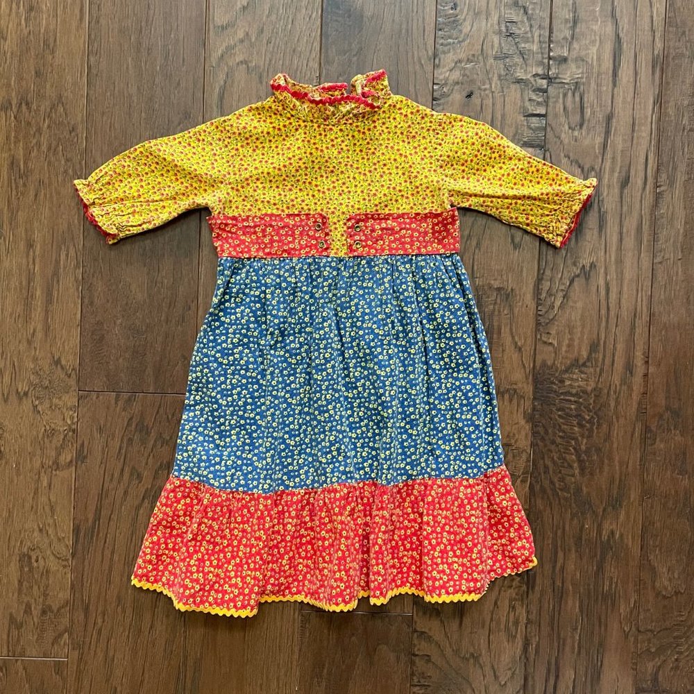 Vintage Circa 1970's Little Girls Dress